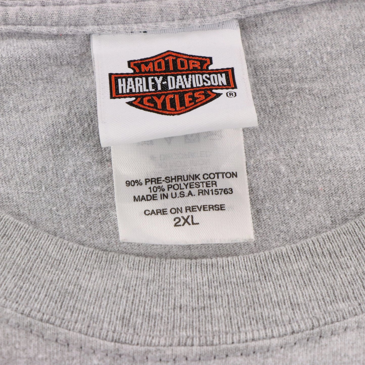 HARLEY DAVIDSON "Legendary Motorcycles" Adams Center New York Grey Long Sleeve Tee USA Made (XXL TALL)