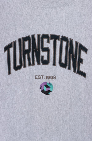 Turnstone Embroidered Spell Out Geometric Logo LEE Sweatshirt (XL)