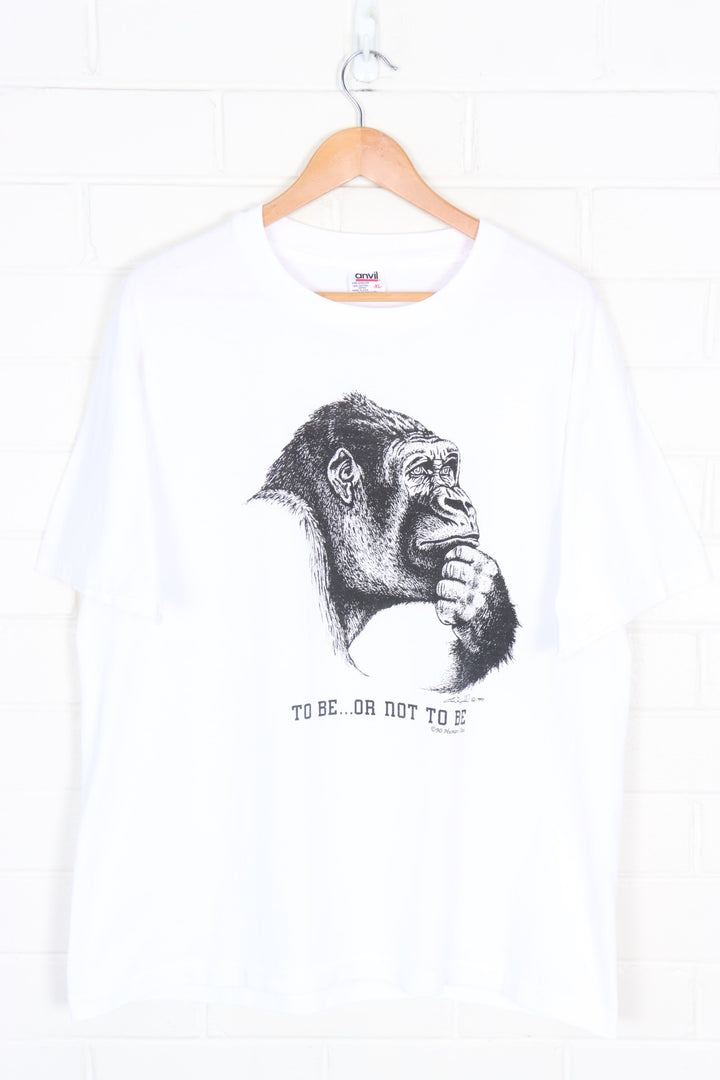 1990 VINTAGE Human-i-Tees Gorilla 'To Be.. Or Not To Be' Tee (XL)