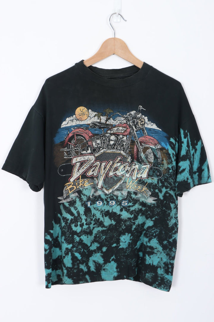 1995 HARLEY Bike Week Daytona Blue Tie Dye Effect (M-L)