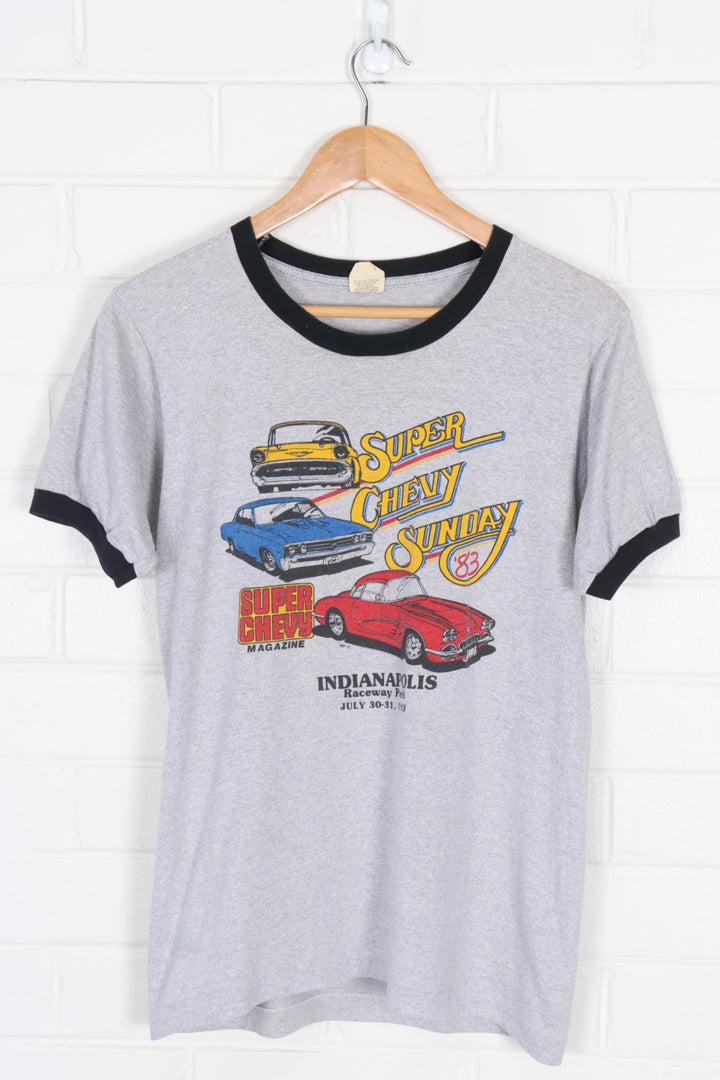 1983 VINTAGE Super Chevy Sunday Car Ringer Tee (S)