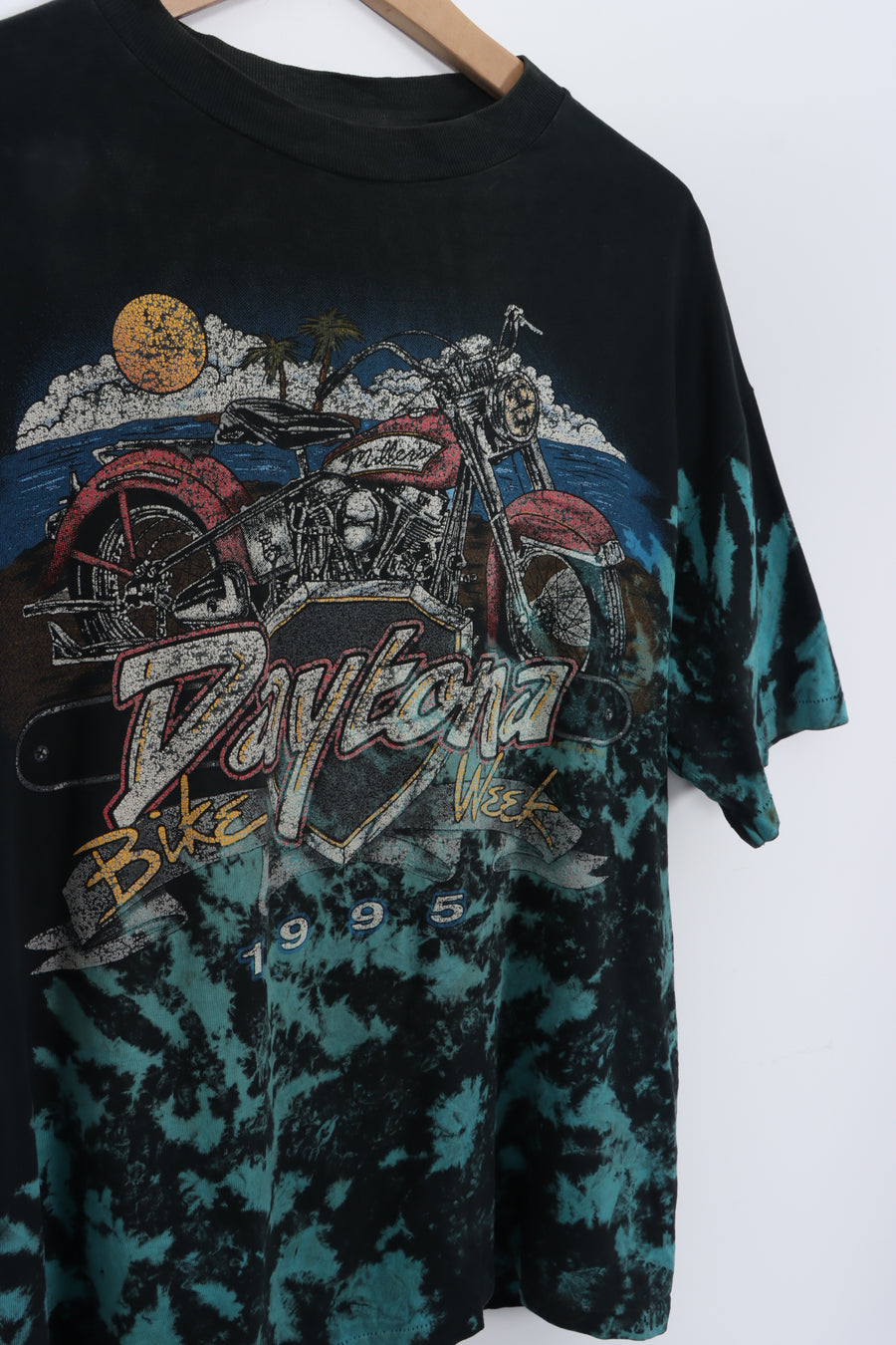 1995 HARLEY Bike Week Daytona Blue Tie Dye Effect (M-L)