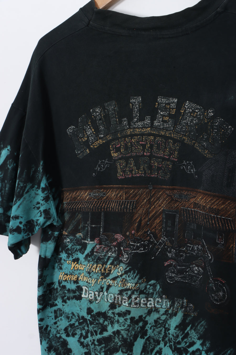 1995 HARLEY Bike Week Daytona Blue Tie Dye Effect (M-L)