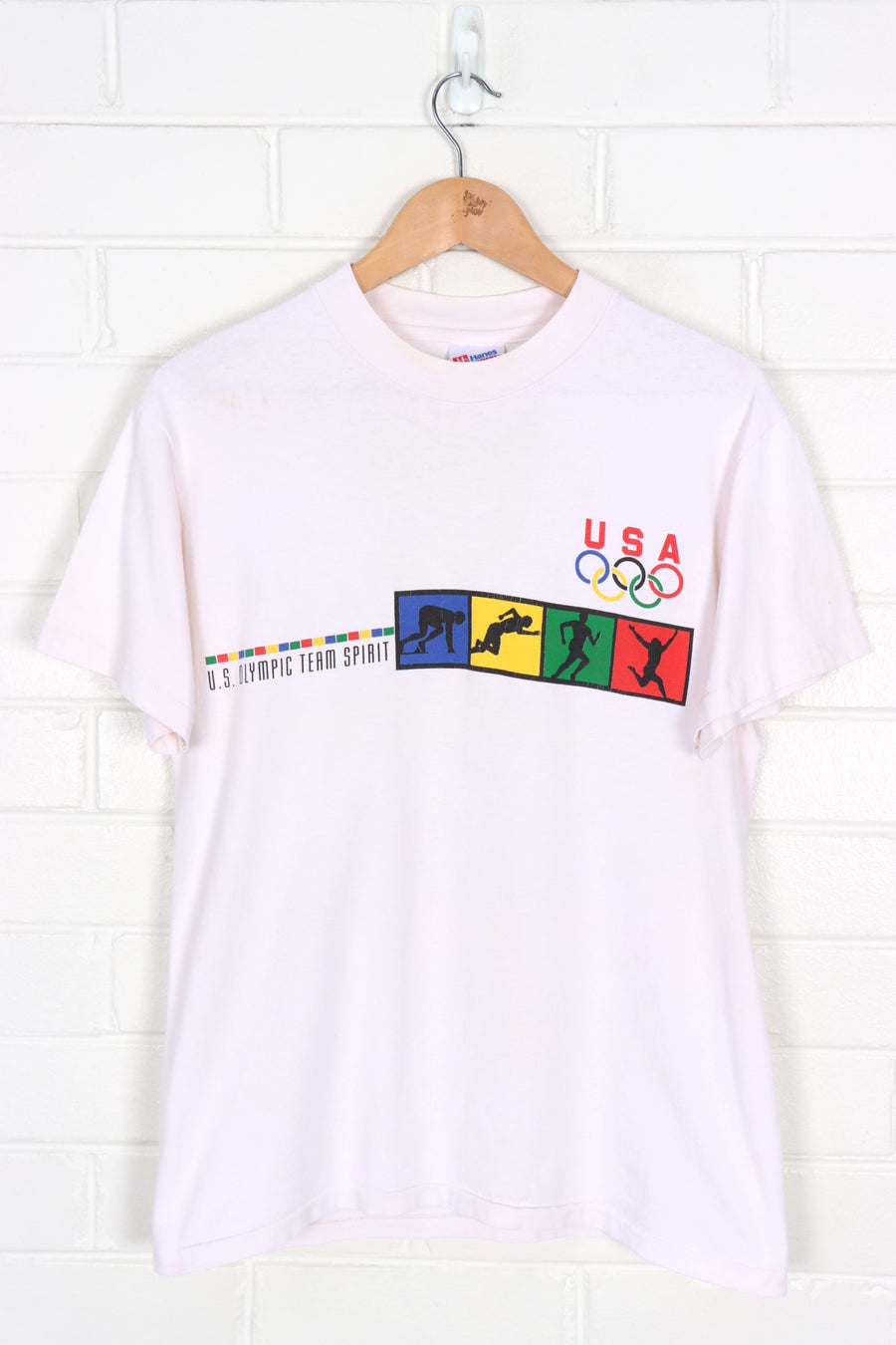 Vintage Team USA 1996 Olympic Spirit 100 Years T-Shirt USA Made (M)