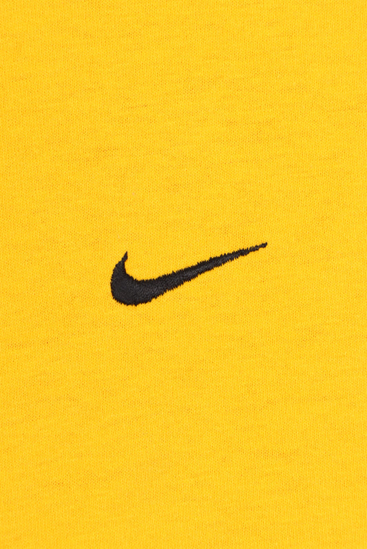 NIKE Embroidered Swoosh Logo Marigold Yellow T-Shirt (M)
