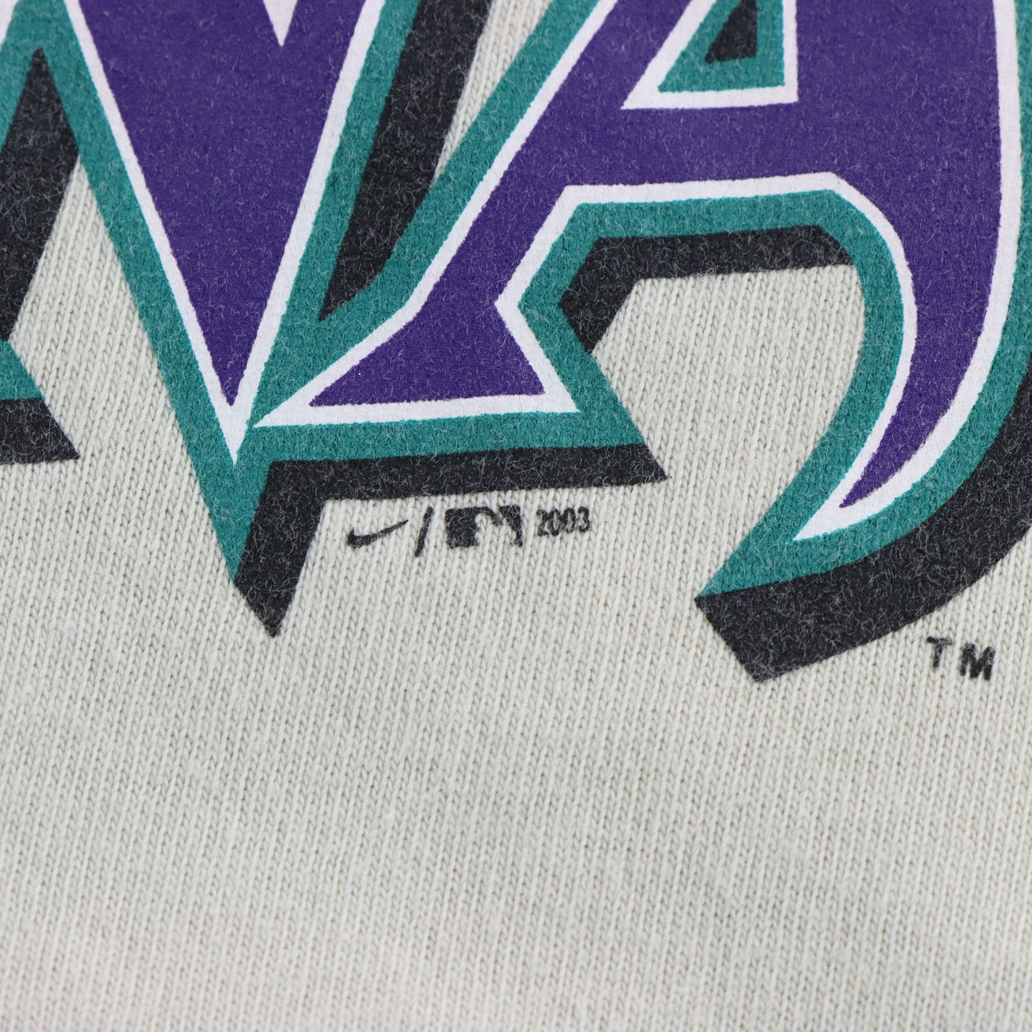Vintage 2003 NIKE Team Arizona Diamondbacks Embroidered Centre Swoosh MLB 3/4 Sleeve Tee (XXL) Vintage Sole Melbourne