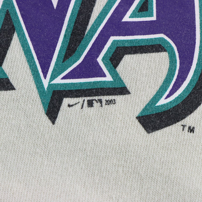 Vintage 2003 NIKE Team Arizona Diamondbacks Embroidered Centre Swoosh MLB 3/4 Sleeve Tee (XXL) Vintage Sole Melbourne