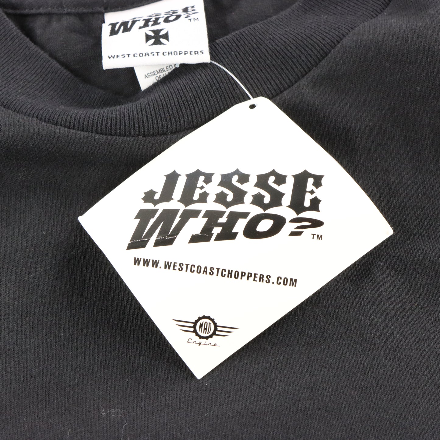 Vintage WEST COAST CHOPPERS Long Beach California Y2K Style Black T-Shirt With Original Tag (XXL) Vintage Sole Melbourne