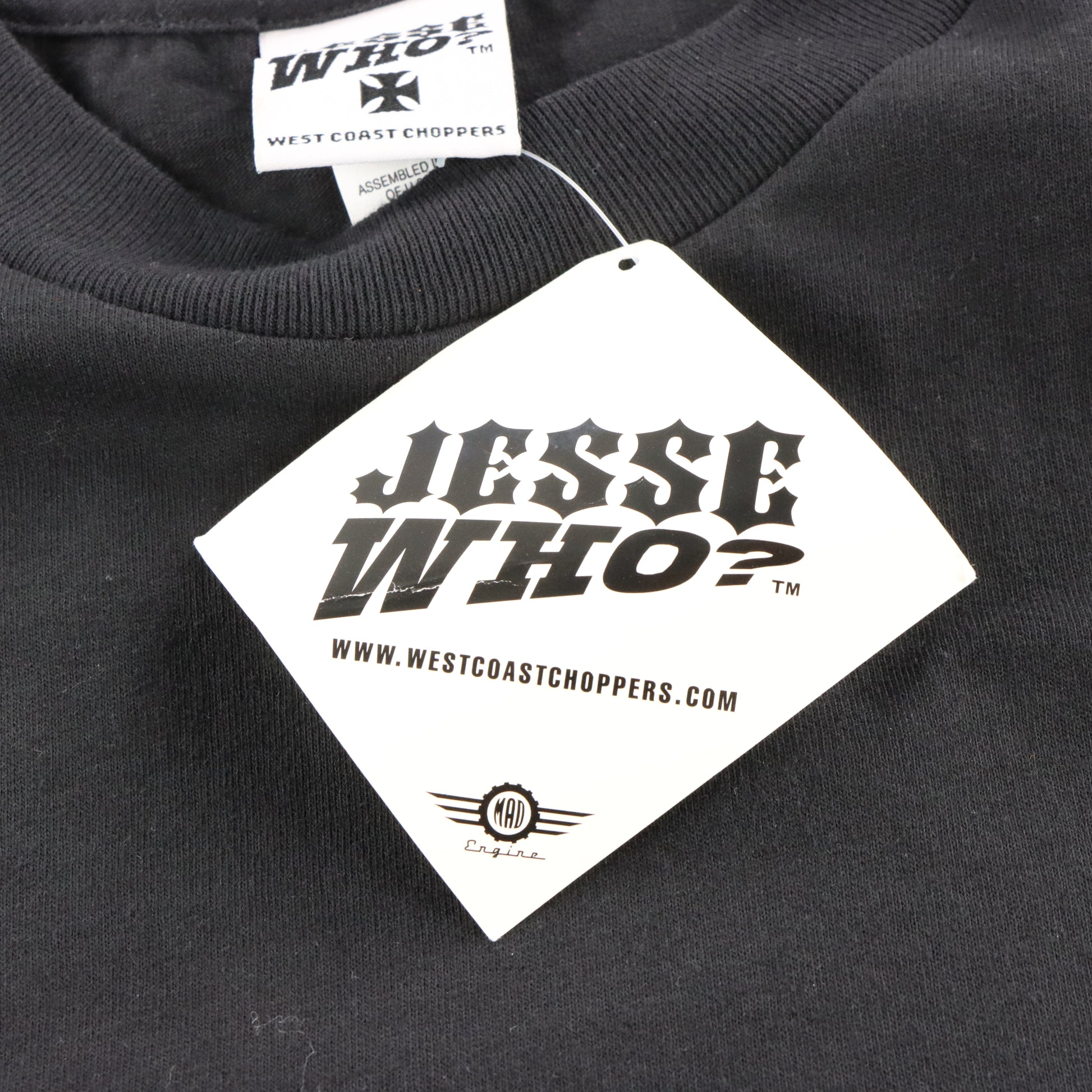 Vintage WEST COAST CHOPPERS Long Beach California Y2K Style Black T-Shirt With Original Tag (XXL) Vintage Sole Melbourne
