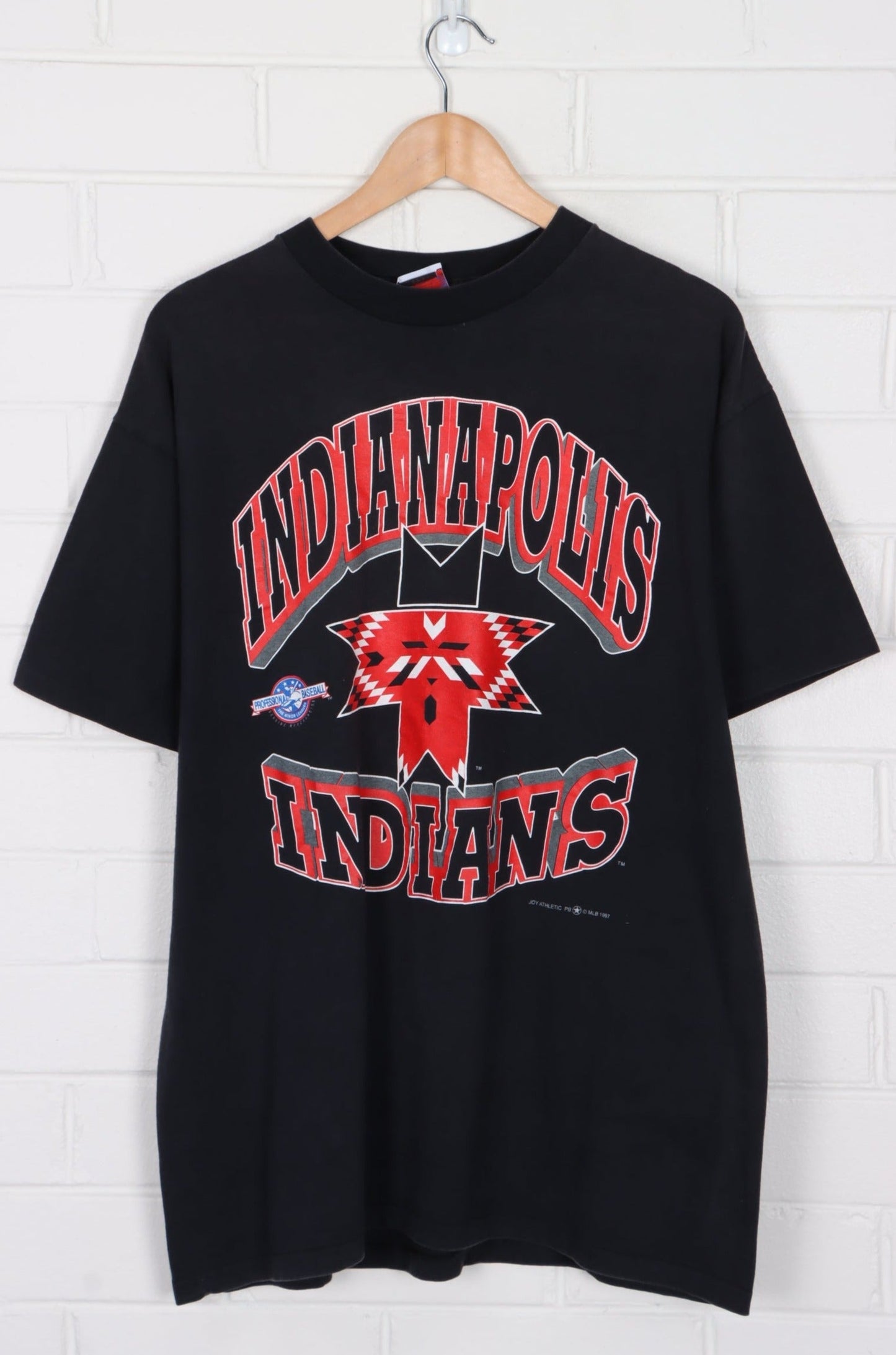 Vintage MLB 1997 Indianapolis Indians Single Stitch T-Shirt USA Made (XL)