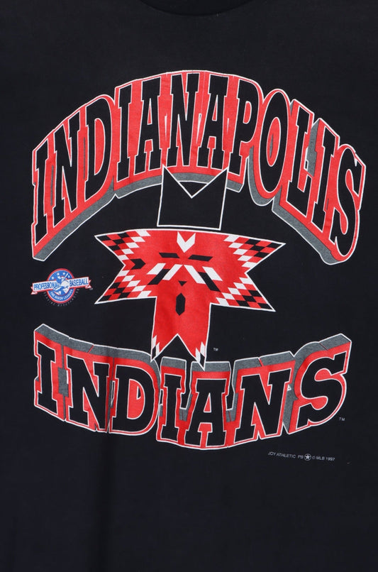 Vintage MLB 1997 Indianapolis Indians Single Stitch T-Shirt USA Made (XL)