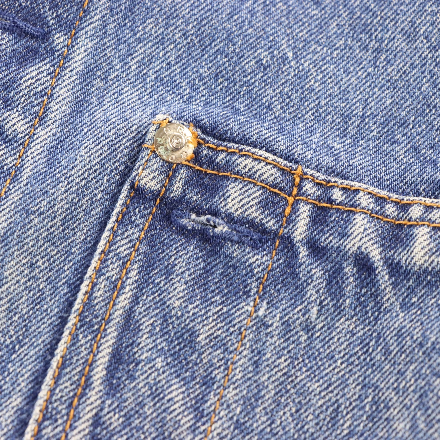Vintage RALPH LAUREN Tan Corduroy Collar Blue Denim Boxy Utility Jacket (M)