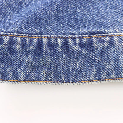 Vintage RALPH LAUREN Tan Corduroy Collar Blue Denim Boxy Utility Jacket (M)