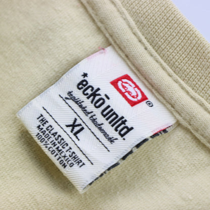 Vintage ECKO UNLTD Y2K Beige Angel Streetwear Grunge T-Shirt (XL)