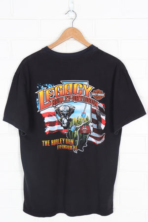 HARLEY DAVIDSON Blue Chrome Illinois Destination Tee USA Made (S-M)