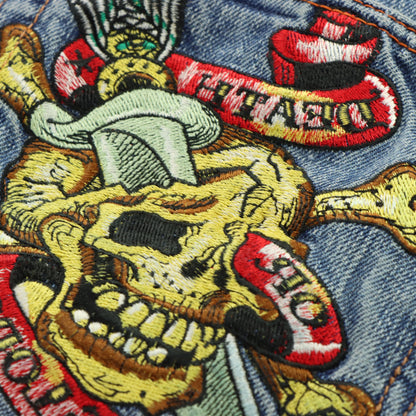 ED HARDY by Christian Audigier Y2K  Embroidered Skull Jeans (36x34)