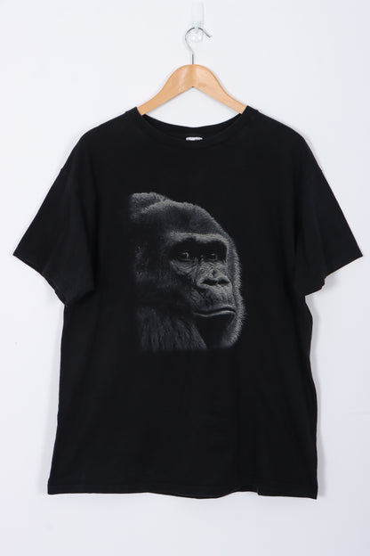 Gorilla Graphic Print Animal T-Shirt (XL)