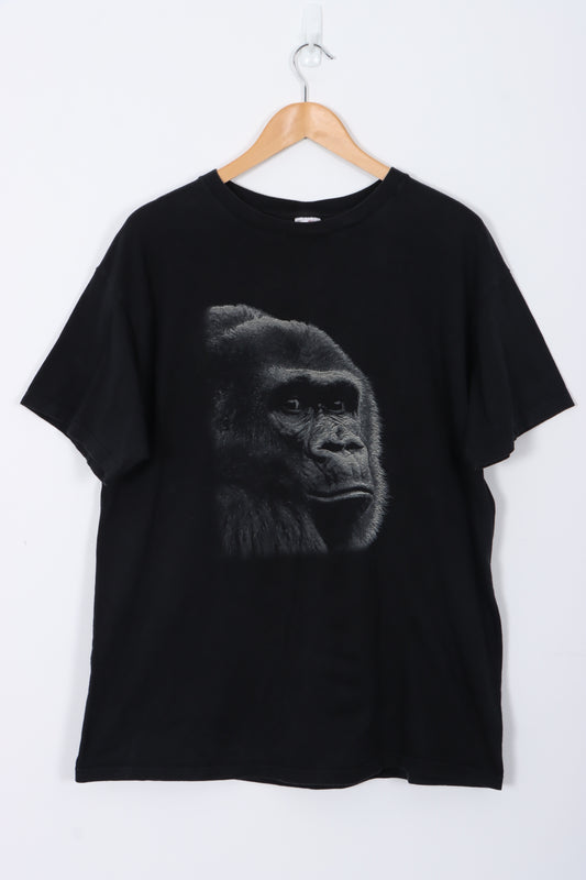 Gorilla Graphic Print Animal T-Shirt (XL)