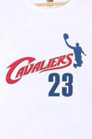 NBA Cleveland Cavaliers #23 LeBron James Front Back T-Shirt (XL)
