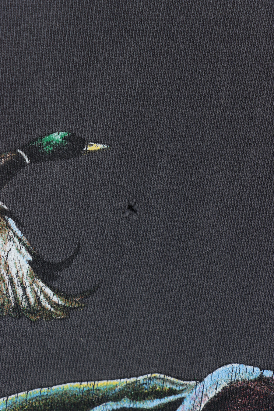Fishing Trout & Ducks Grey & Colourful All Over Animal USA Made T-Shirt (L)