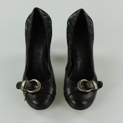 CHRISTIAN DIOR Buckle Scrunch Pump Italy Made Heels (39)
