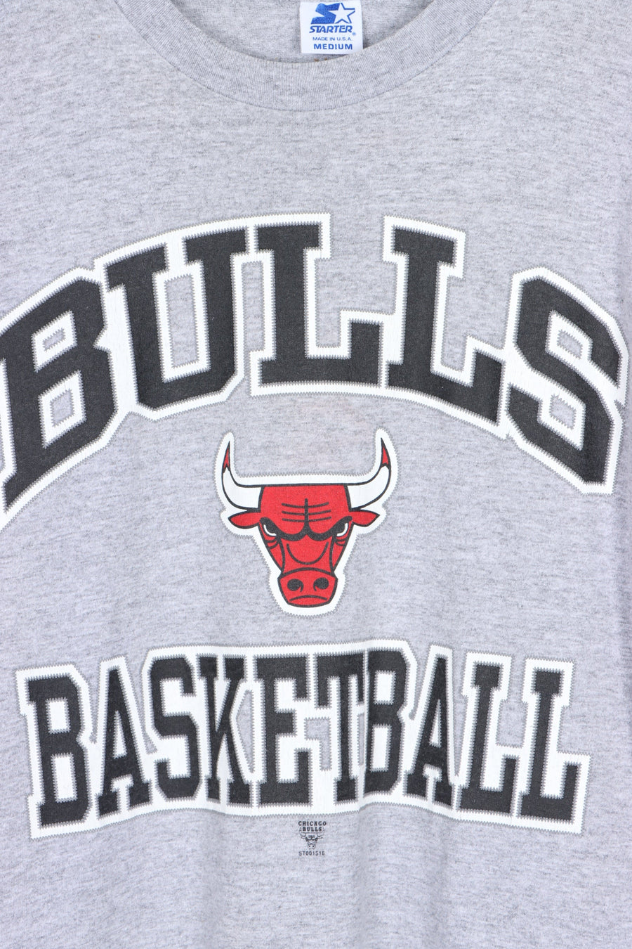 NBA Chicago Bulls Big Logo STARTER T-Shirt USA Made (M)