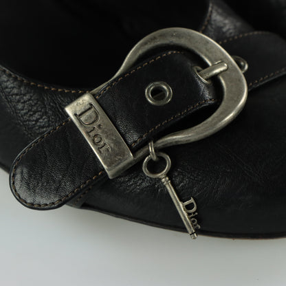 CHRISTIAN DIOR Buckle Scrunch Pump Italy Made Heels (39)