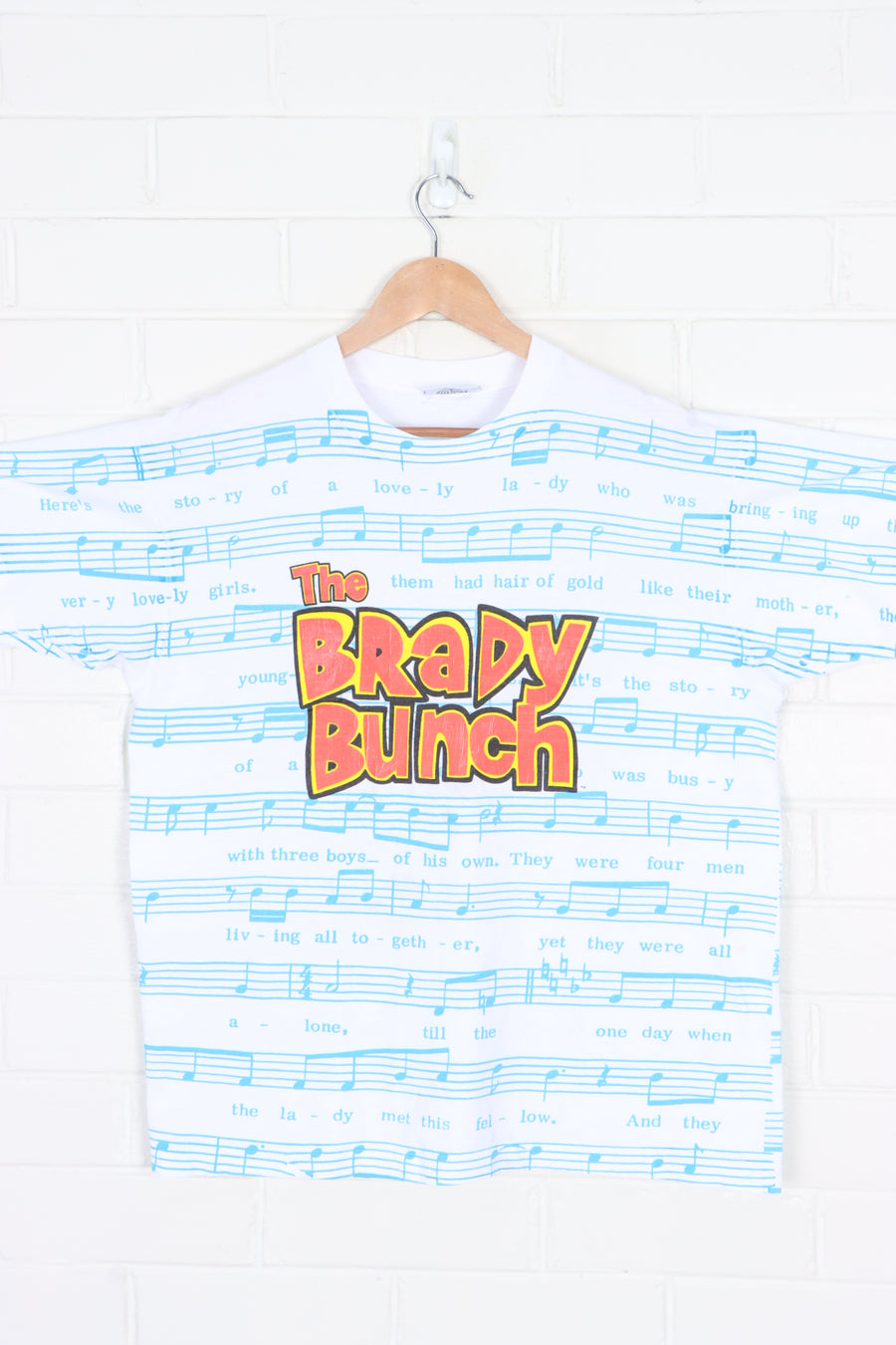 The Brady Bunch STANLEY DESANTIS All Over Boxy T-Shirt USA Made (L)