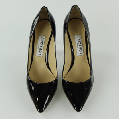 JIMMY CHOO Black Patent Italy Made Stiletto Heel (39.5)