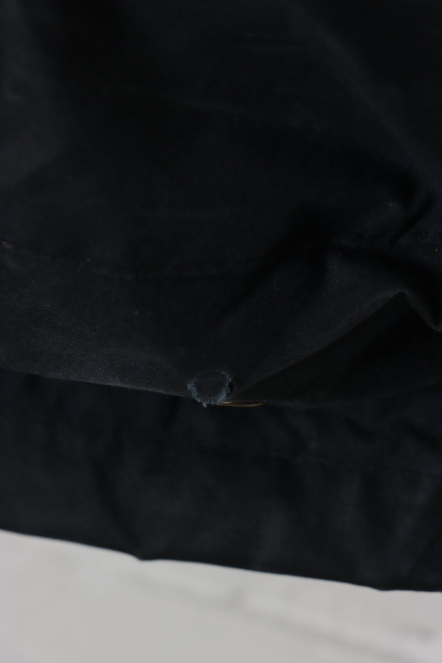 BURBERRY Cord Collar Black Wax Jacket (S)