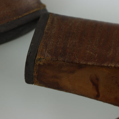 MIU MIU Brown Leather Italy Made Block Heel Mules (36.5)