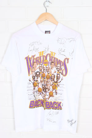 NBA LA Lakers 1987/1988 Autographed Single Stitch T-Shirt USA Made (S)