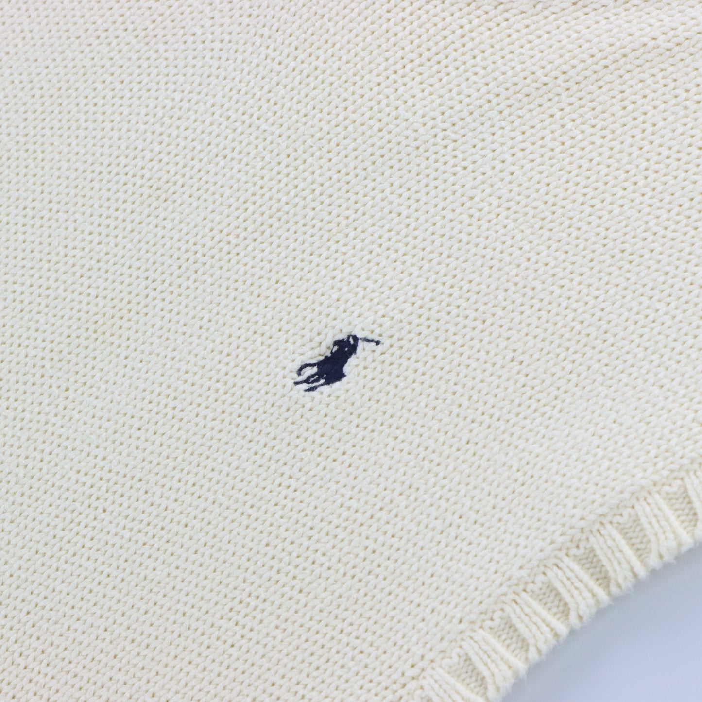 Vintage RALPH LAUREN Embroidered Cream & Navy Vest (L-XL) Vintage Sole Melbourne