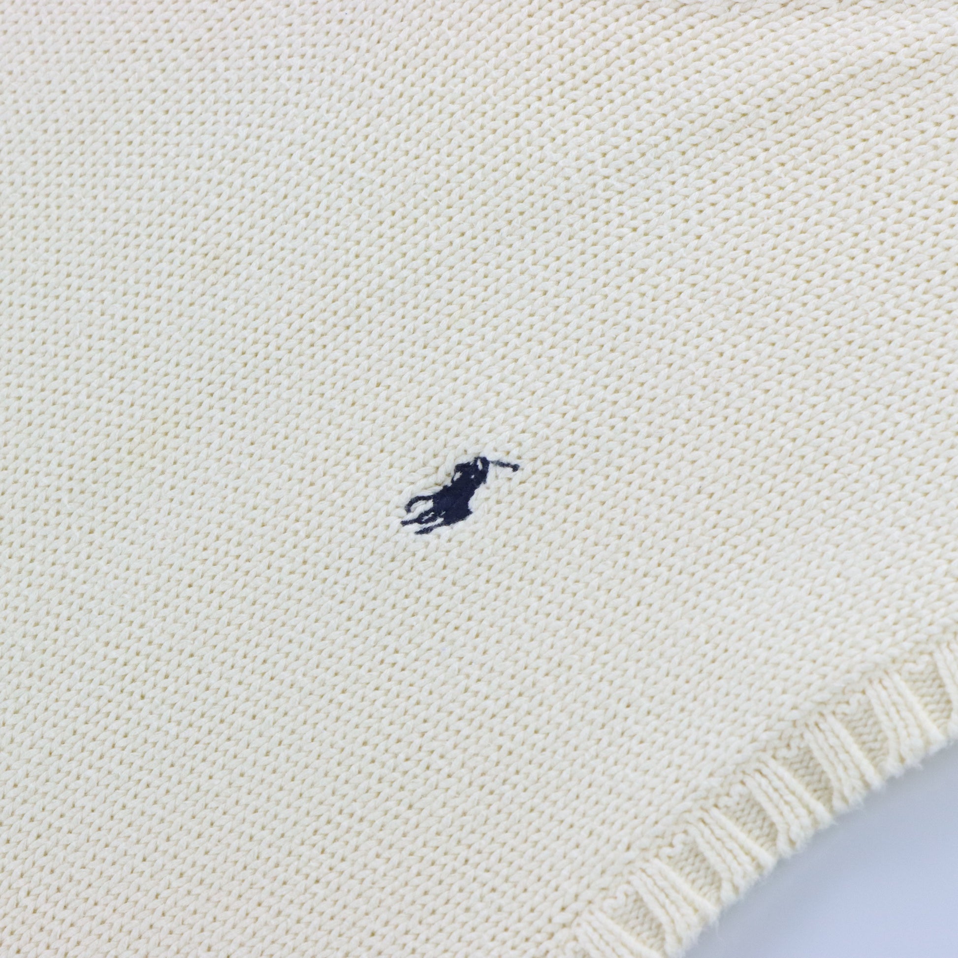 Vintage RALPH LAUREN Embroidered Cream & Navy Vest (L-XL) Vintage Sole Melbourne