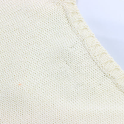 Vintage RALPH LAUREN Embroidered Cream & Navy Vest (L-XL) Vintage Sole Melbourne