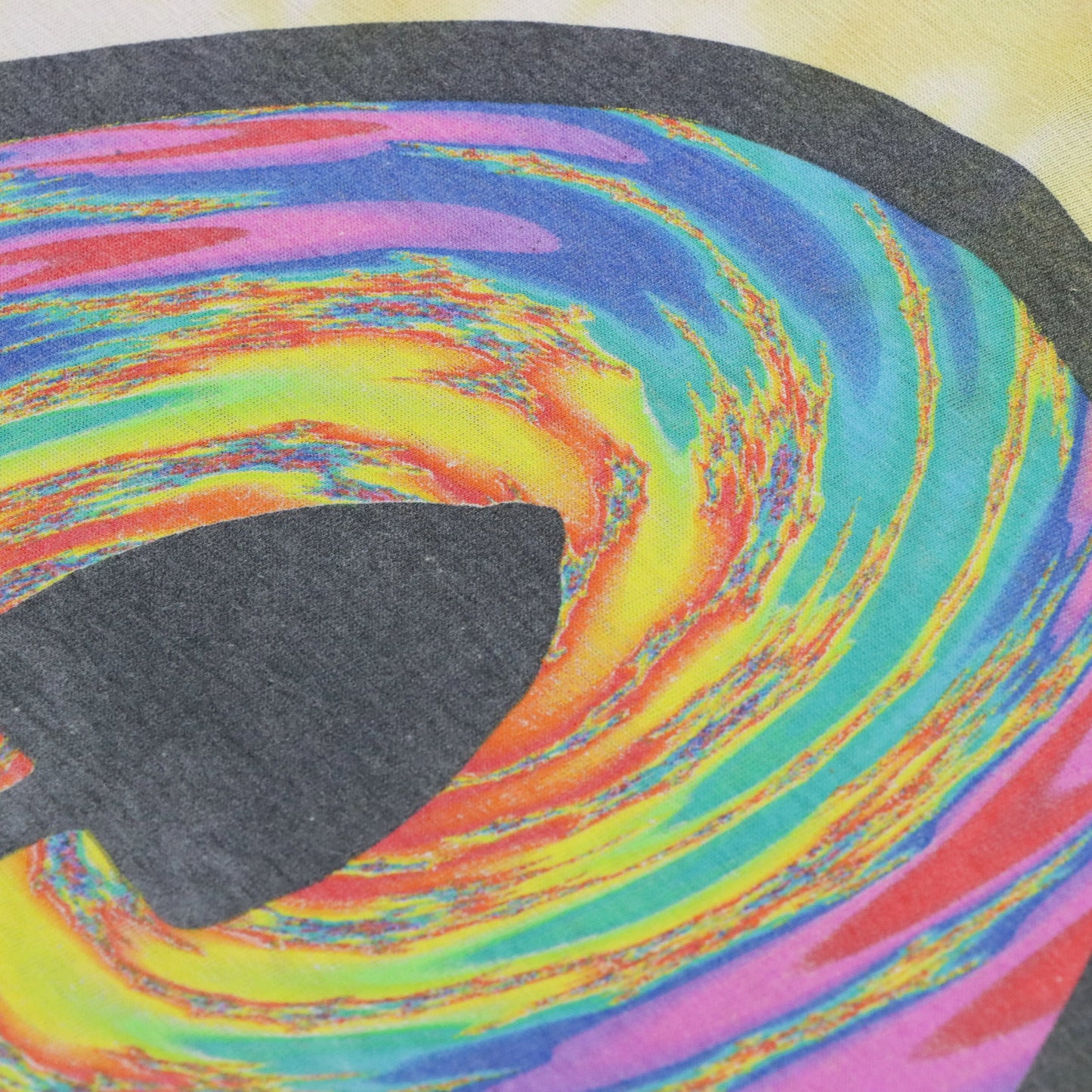 Vintage Magic Mushroom Psychedelic Tie-Dye Rainbow Single Stitch T-Shirt (XL)
