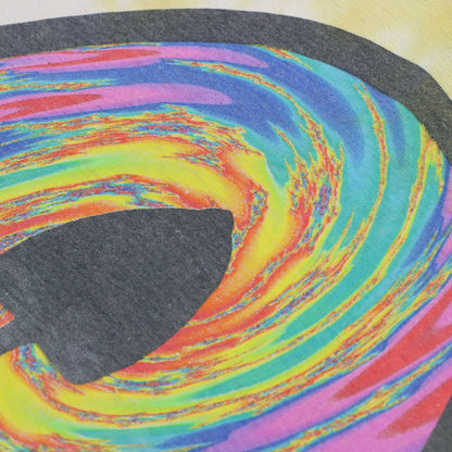 Vintage Magic Mushroom Psychedelic Tie-Dye Rainbow Single Stitch T-Shirt (XL)
