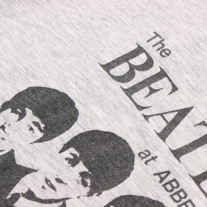 Vintage ABBEY ROAD X BEATLES Grey & Black Single Stitch Band T-Shirt (XS)