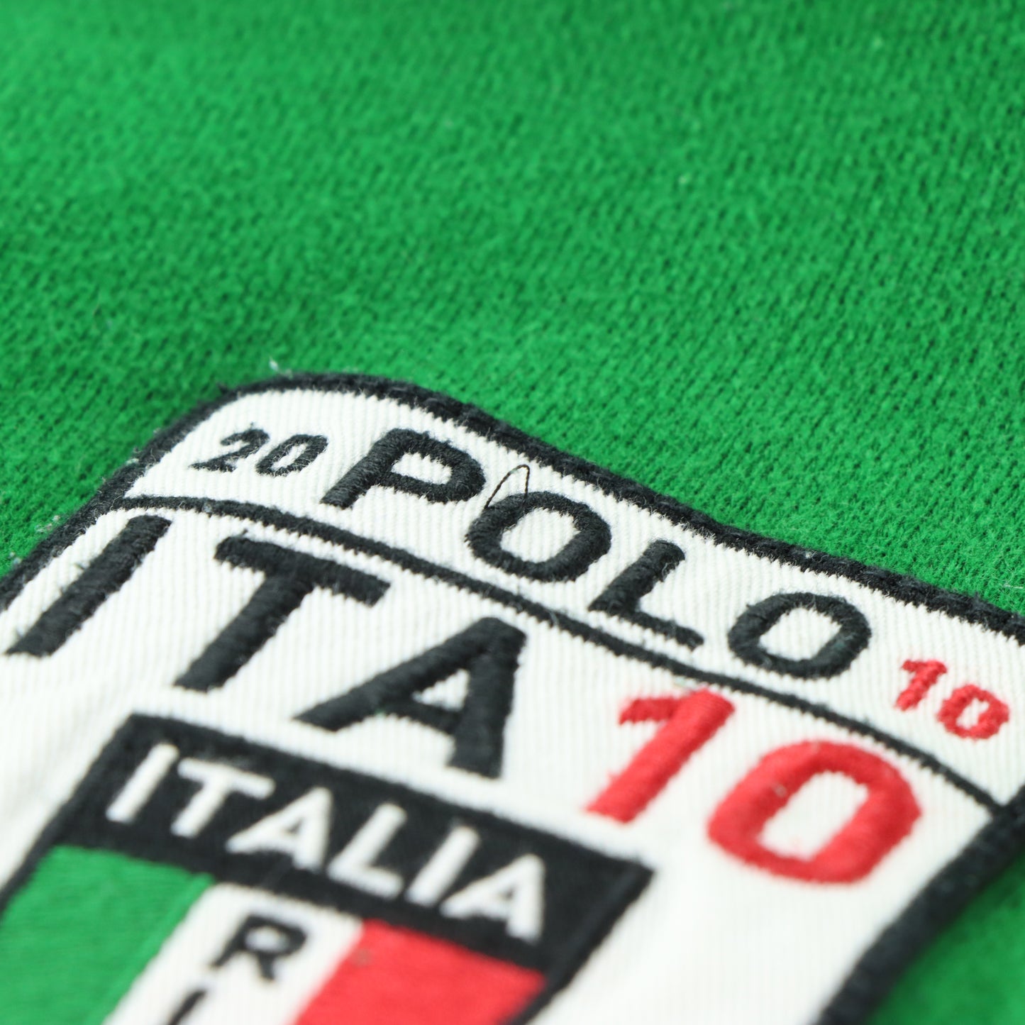 RALPH LAUREN POLO Italian Flag Embroidered Logo Full Zip Sweatshirt (M-L)