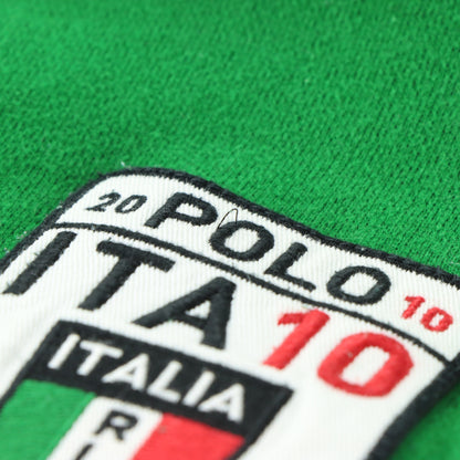 RALPH LAUREN POLO Italian Flag Embroidered Logo Full Zip Sweatshirt (M-L)