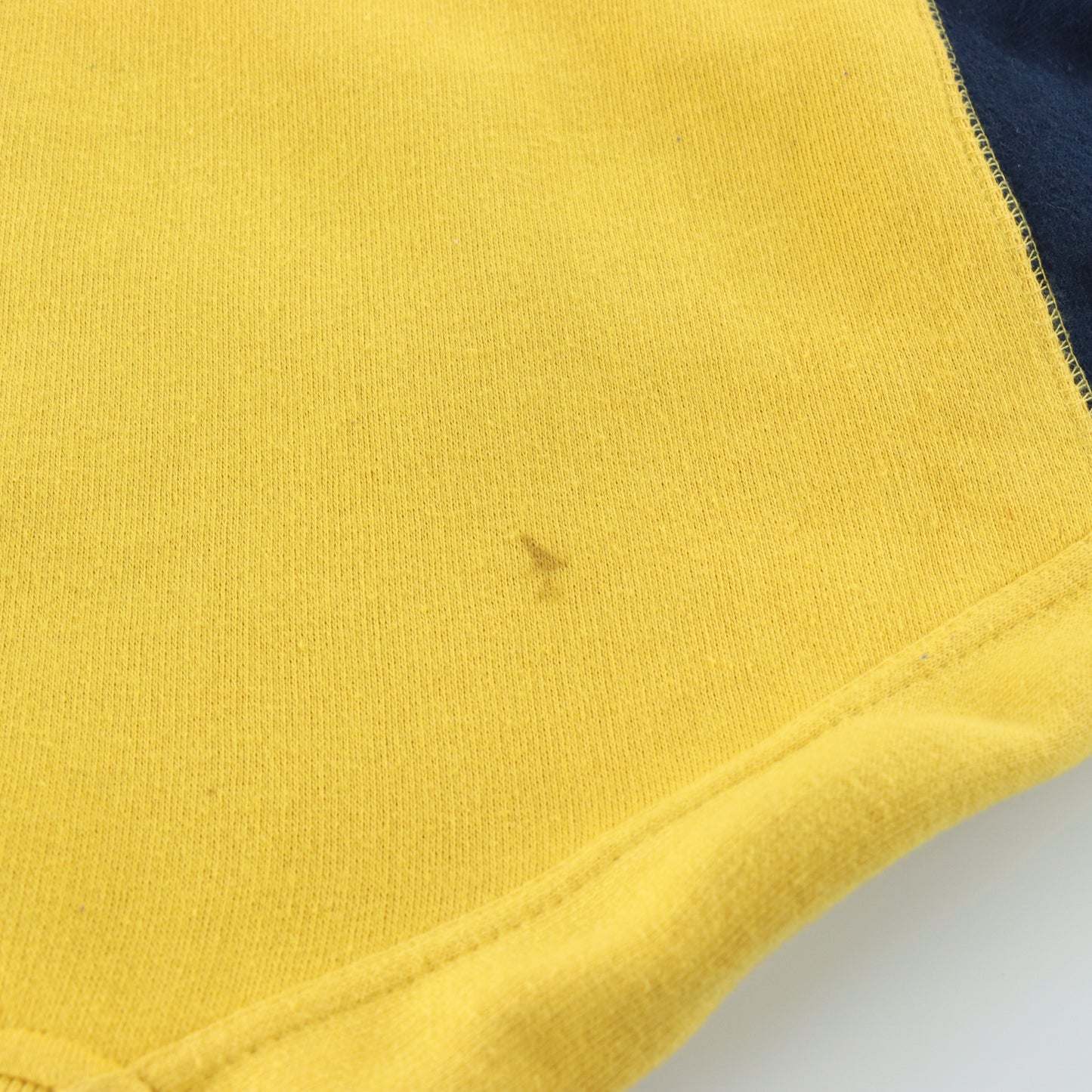 TIMBERLAND Embroidered Felt Patch Logo Yellow & Navy Full Zip Sweatshirt (M-L)