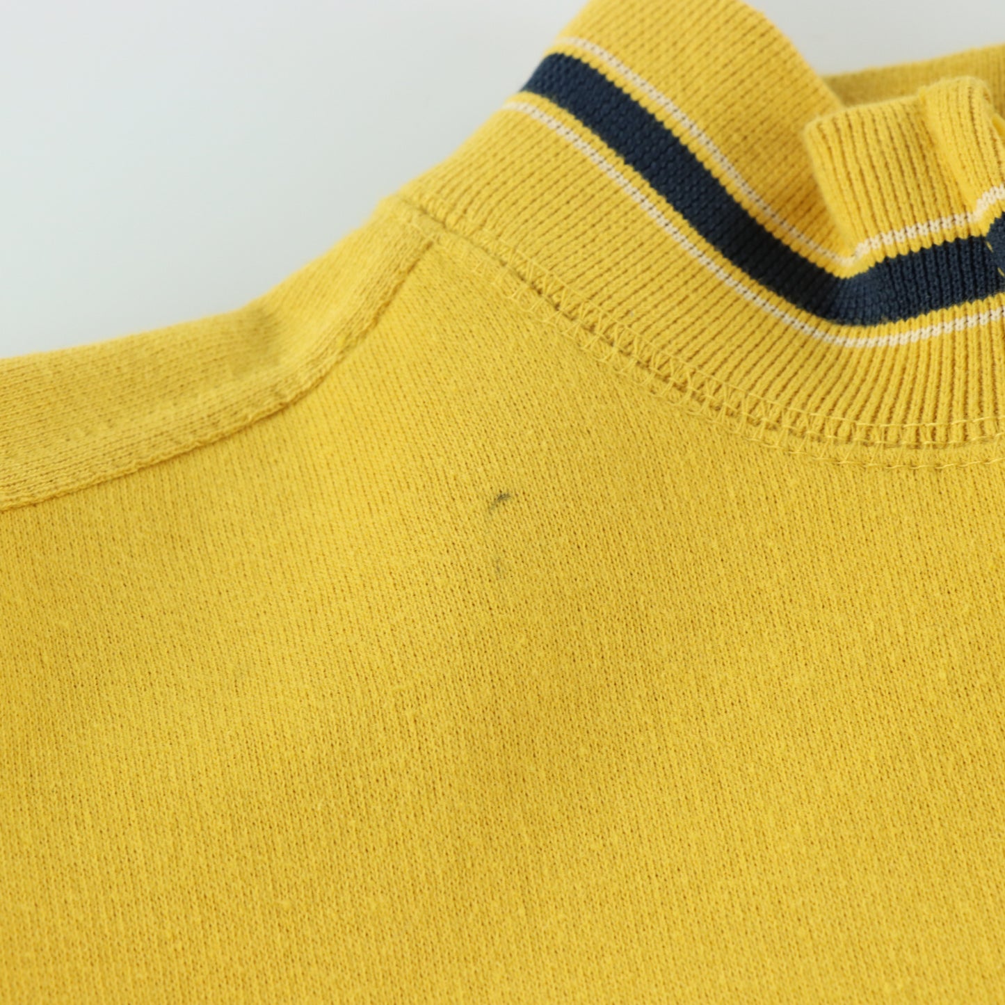 TIMBERLAND Embroidered Felt Patch Logo Yellow & Navy Full Zip Sweatshirt (M-L)