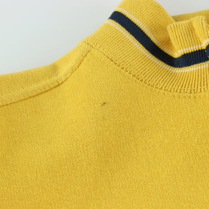 TIMBERLAND Embroidered Felt Patch Logo Yellow & Navy Full Zip Sweatshirt (M-L)