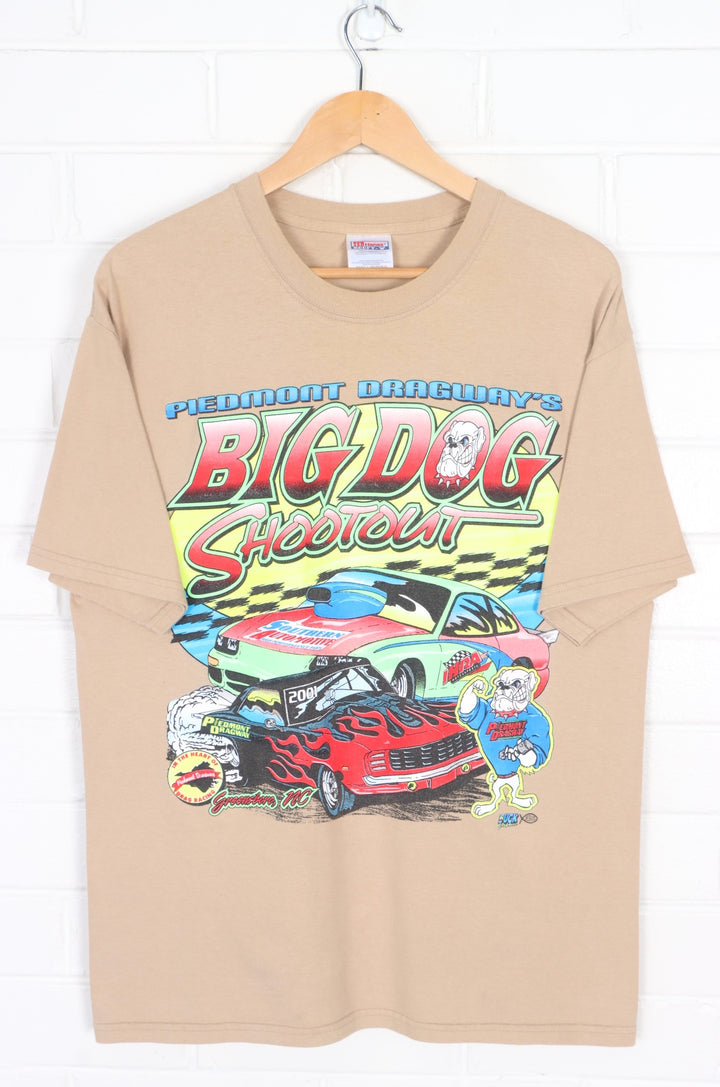 Piedmont Big Dog Shootout Dragway Racing Front Back T-Shirt (L)