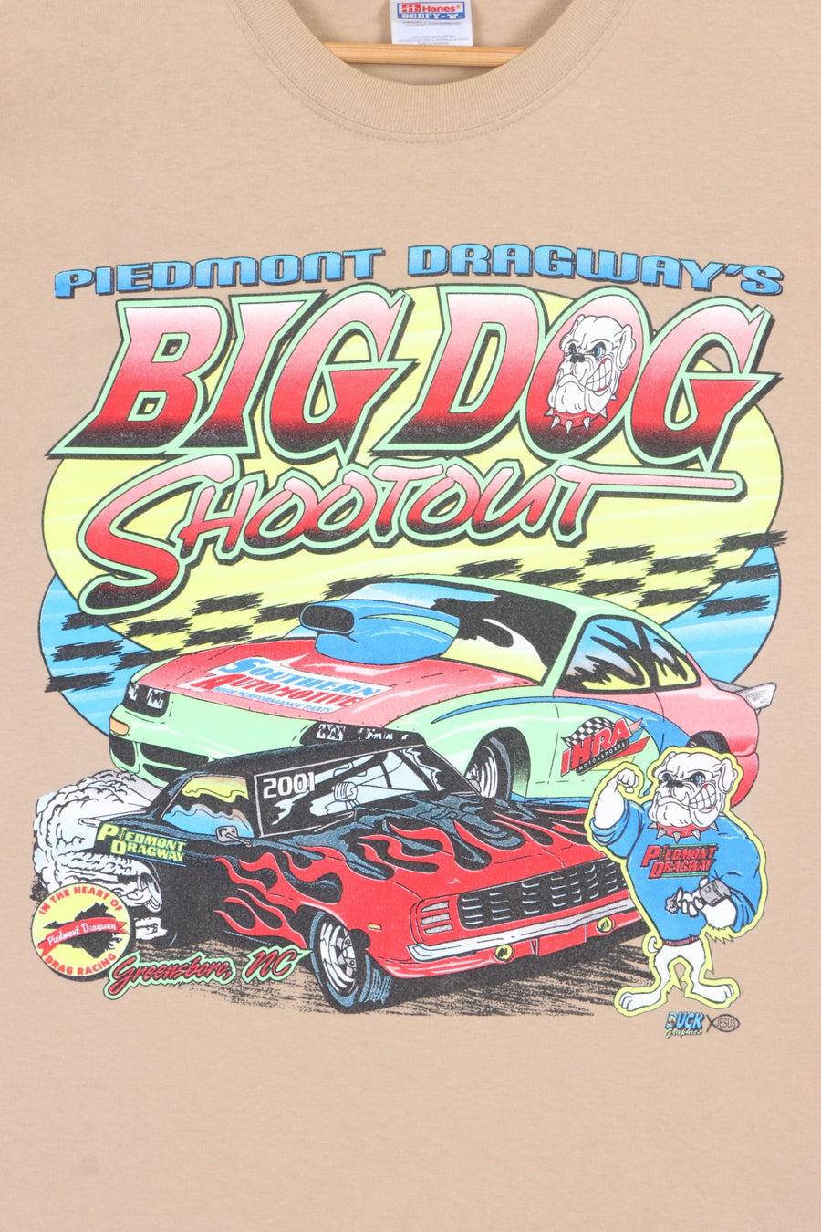 Piedmont Big Dog Shootout Dragway Racing Front Back T-Shirt (L)