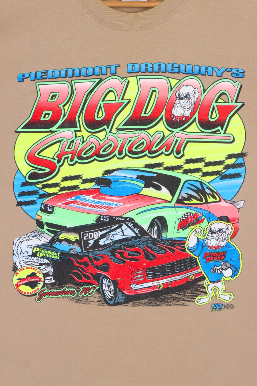 Piedmont Big Dog Shootout Dragway Racing Front Back T-Shirt (L)