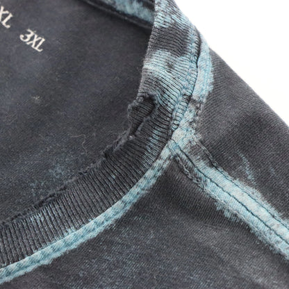 Vintage AFFLICTION Y2K Whipstitch Grunge Skull USA Made Blue T-Shirt (M)