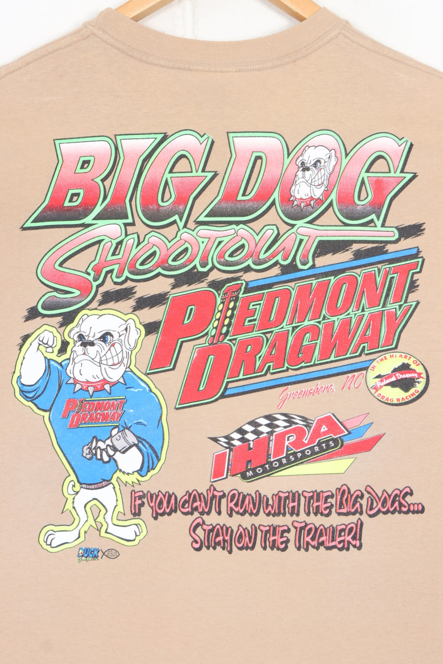 Piedmont Big Dog Shootout Dragway Racing Front Back T-Shirt (L)