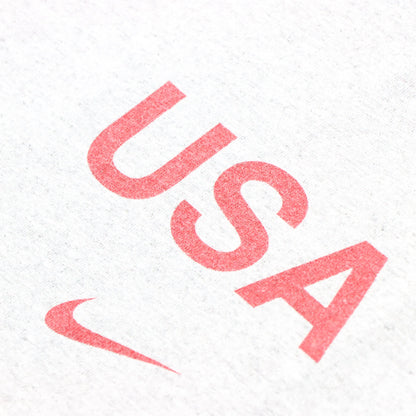 Vintage NIKE X USA Centre Swoosh Logo Grey & Red T-Shirt (L)