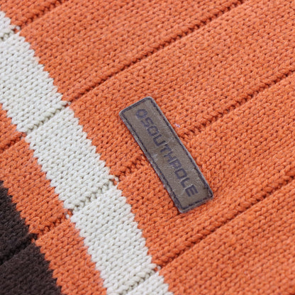 Vintage SOUTH POLE Y2K Stripe Quarter Zip Orange Knitted Sweatshirt (XL) Vintage Sole Melbourne